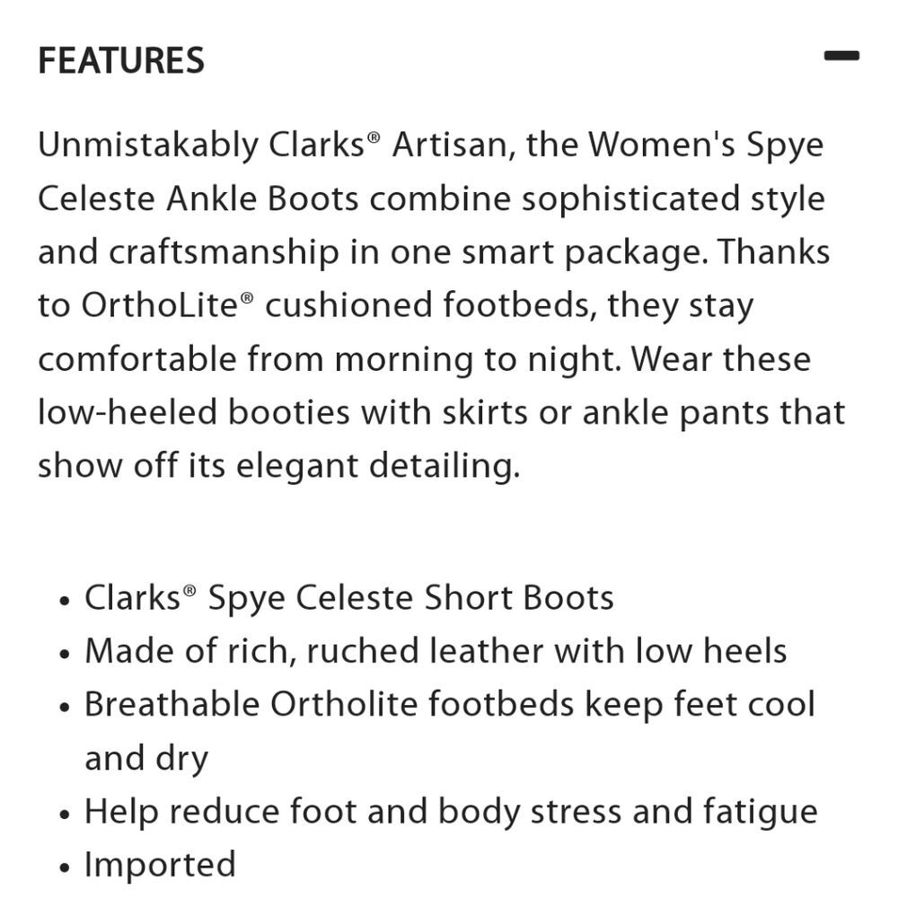 Clarks Grey Leather Spye Celeste Ankle Boots 9.5 - Picture 11 of 12